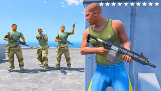 GTA 5 Military Chase Wanted Level 10 Star | WATCH T7