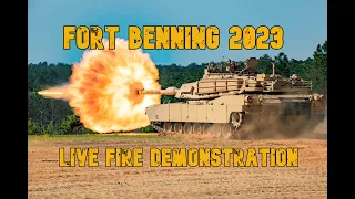 2023 Gainey Cup Fort Benning M1A2 Abrams tank and Bradley ACV Live fire demonstration, BIG BOOMS!!!