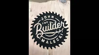 #266 Part 4 of 7 Small Detailed Carving On John Malecki Logo
