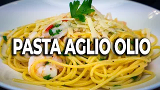 Spaghetti aglio e olio e peperoncino mit Garnelen: So einfach geht es!