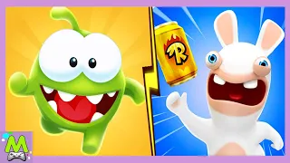 Om Nom Run vs Rabbids Crazy Rush.Супернямы против Бешеных Кроликов.Кто Быстрее и Сильнее