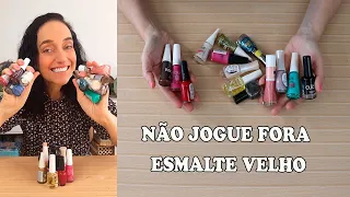 CONSTRUINDO ARTE COM ESMALTE QUE NÃO USA MAIS - FICA LINDO E INCRÍVEL