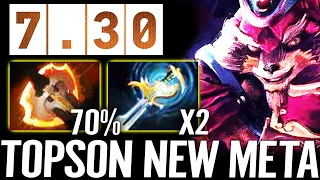 🔥 TOPSON Pangolier FURY - 100% NEW META 7.30 Mid New Skill Update WTF Imba Dota 2 Pro