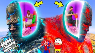 Franklin Enter All Father Ice & Lava God's Head To Control All Father Ice & Lava God Brain in GTA 5