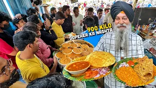 99/- Rs BEST Street Food India 🇮🇳 Sardarji मुछ मरोड़ Chole Bhature, Makhani Pulao, Tuntun Nashta 😍