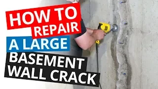 How to Repair a Large Basement Wall Crack | Stop a Leaking Wall Permanently