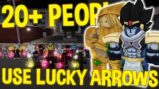 [YBA] 20+ PEOPLE USE LUCKY ARROWS IN THE NEW UPDATE!