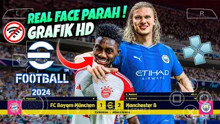 eFootball PES 2024 PPSSPP Android New Update Winter Transfer & Kits 23/24 Full Real Face Graphics HD