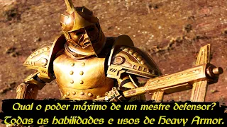 Skyrim - Quão poderoso pode ser um mestre defensor? Perks e habilidades Heavy Armor/Armadura Pesada