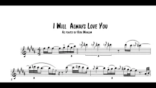 I Will Always Love You - Saxophone Solo Transcription by Kirk Whalum (Whitney Houston)