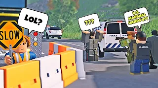 Police Chief Tries to Cross Border.. We Called the U.S. MARSHALS! (ROBLOX)