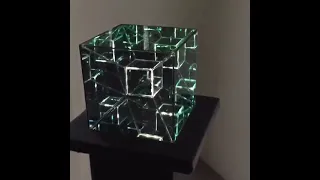 Tesseract   Hypercube 4th dimension Infinity Mirror Art Sculpture!! INTERESTING!!!!