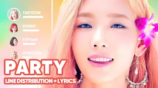 Girls' Generation - PARTY (Line Distribution + Lyrics Karaoke) PATREON REQUESTED