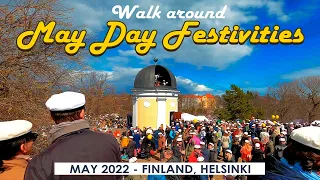 Helsinki Walk: Kaivopuisto May Day Festivities / Vappupiknik, 1st of May 2022, Finland [4K]