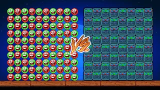 RED BALL 4: 50 RED 50 GREEN BALL VS 100 MOON BOSS 'Fusion Battle' GAMEPLAY VOLUME 4