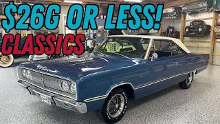 Classic Cars for Sale! Classic Car Prices are $26,000 or Less