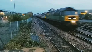 (D1935) 47805 Roger Hosking (1935 - 2013) and 47712 Lady Diana Spencer heading through Whittlesea.