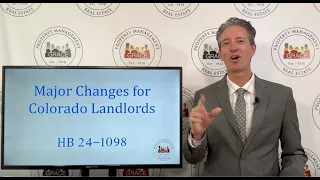 HB 24-1098. Major changes for Colorado landlords including required lease renewals.