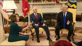 Raw Video: Trump Meeting With Pelosi, Schumer Becomes Heated