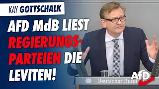 Kay Gottschalk (AfD) liest Regierungsparteien die Leviten! - Rede im Deutschen Bundestag