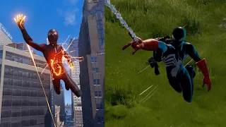 Fortnite Vs Miles Morales Web Swinging Animation Side By Side Comparison |Spider-Man|