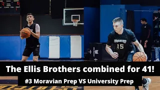 Moravian Prep National scores 73 points in a half! | The Ellis Brothers combined for 41!