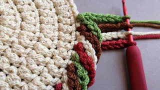 I knitted 5 pieces in an hour. Beautiful crochet edge binding