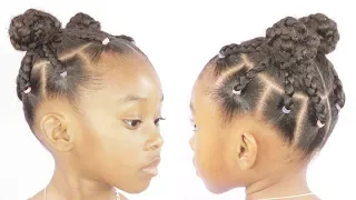 Pigtails with Braids For Little Girls