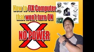 How to Fix Computer that won't turn ON | No Power | Basic Troubleshooting