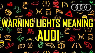 Audi Warning Lights Meaning