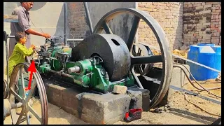 Starting Desi Old Ruston Hornsby Engine Hard Starting || Heavy Diesel Engine Amazing sound