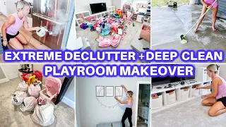 EXTREME DECLUTTER +CLEAN WITH ME + ROOM MAKEOVER |HOURS OF SPEED CLEANING MOTIVATION | DEEP CLEANING