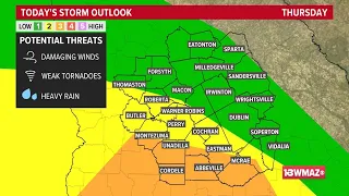 Live Weather Radar: Parts of Central Georgia in a level 3 storm threat