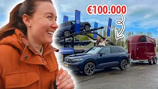 Met Jesse Drent een AUTO van €100.000 rijden die een PAARDENTRAILER zelf achteruit rijdt 😲