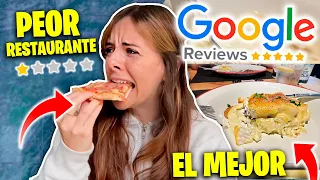 COMIENDO en el PEOR Y MEJOR RESTAURANTE según GOOGLE 🍕 Andorra