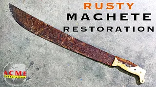 Restoration of Old Crusty Machete Covered in Rust.