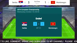 Serbia vs Montenegro UEFA European Championship Football SCORE