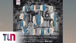 Subastan la camiseta de Messi firmada por todo el plantel de la Selección Argentina