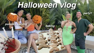 Halloween weekend vlog 🎃 | carving pumpkins, baking & costume party!