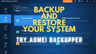 create a bootable USB using AOMEI....restore a system backup for Windows 10 using AOMEI...