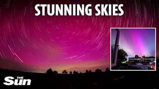 Stunning Northern Lights glow over Europe as Brits treated to spectacular solar storm