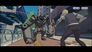 one punch man world Gino's versus cyborg