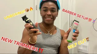 14 Year Old Barber Setup, Unboxing And Self Haircut