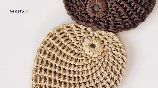 Tunisian Crochet: How to crochet a coaster, quickly and easily!