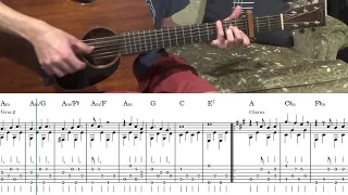 While My Guitar Gently Weeps by The Beatles (Fingerstyle Tab)