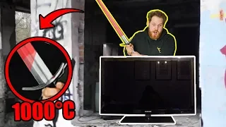 ROZGRZANY MIECZ DO 1000°C VS TELEWIZOR | *Opuszczone Ruiny*