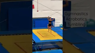 Back handspring on a trampoline | gymnastics #shorts учим фляк