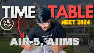 Toppers 24hr Study Schedule for NEET🔥🔥| AIIMS DELHI Students #neet #neet2024