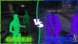 Green Vs Purple Alien GTA 5 Gang War - Best Moments! - TikTok Compilation