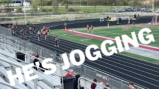 Running the 4x100 METER RELAY against OURSELVES!